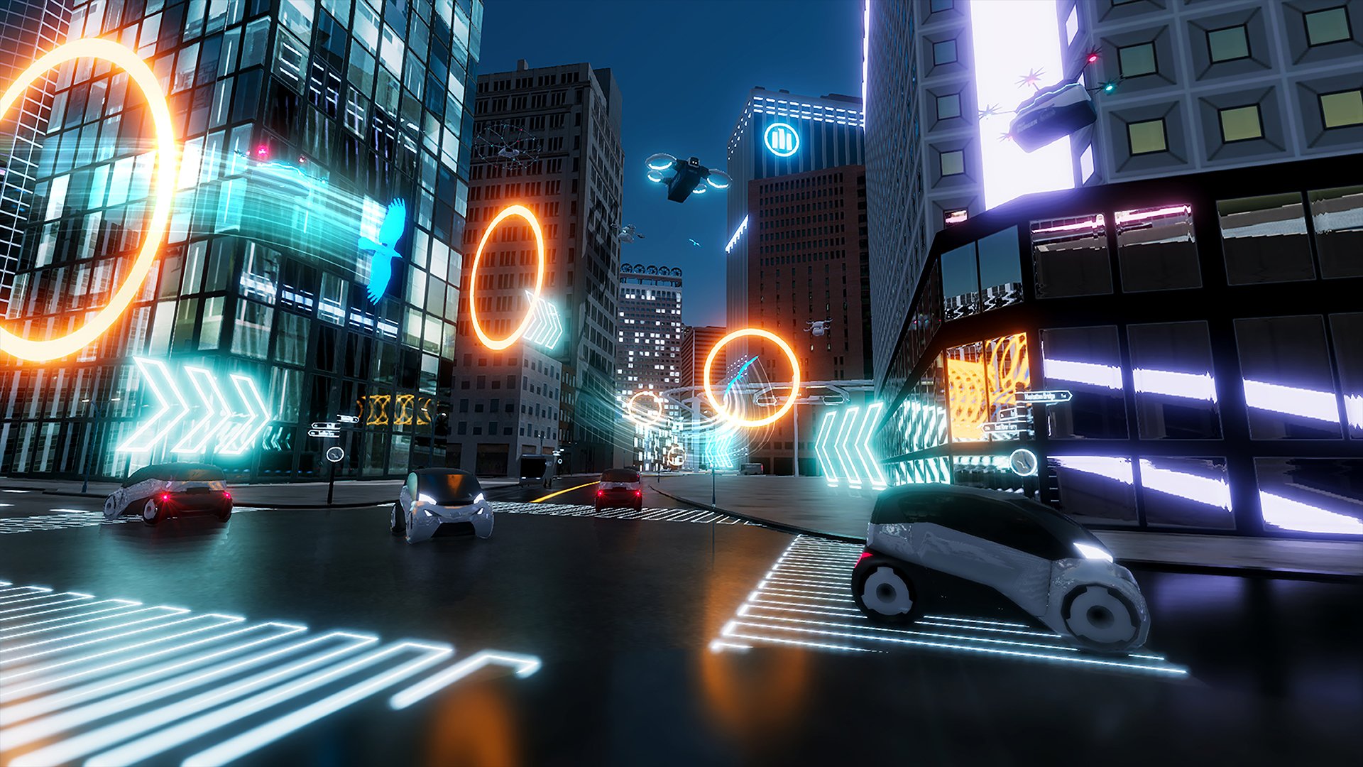 VR capture — ville futuriste