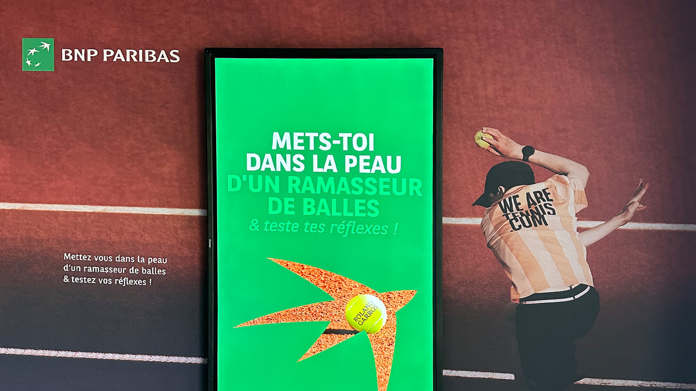 Batak Digital — Installation en situation dans le stand BNP Paribas